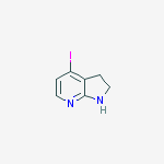 4-iodo-2,3-dihydro-1H-pyrrolo[2,3-b]pyridine结构式