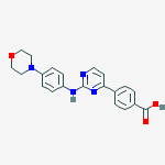 Structure of 4-(2-{[4-(4-Morpholinyl)phenyl]amino}-4-pyrimidinyl)benzoic acid