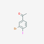 Structure of 1-(3-Bromo-4-iodo-phenyl)-ethanone