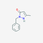 1-benzyl-3-methyl-1H-pyrazol-5-ol结构式