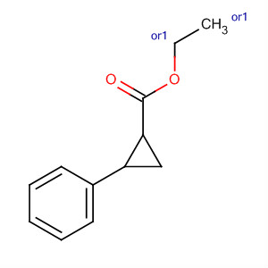 Structure of Cyclopropanecarboxylic acid, 2-phenyl-, ethyl ester, (1R,2S)-