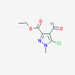 Structure of ETHYL 5-CHLORO-4-FORMYL-1-METHYL-1H-PYRAZOLE-3-CARBOXYLATE