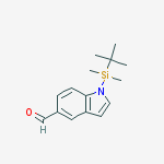 Chemical structure of 1-[tert-butyl(dimethyl)silyl]-5-indolecarboxaldehyde