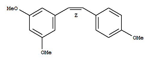 Structure of Benzene,1,3-dimethoxy-5-[2-(4-methoxyphenyl)ethenyl]-, (Z)-