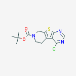 tert-Butyl 4-chloro-5,6-dihydropyrido[4',3':4,5]thieno[2,3-d]pyrimidine-7(8H)-carboxylate结构式