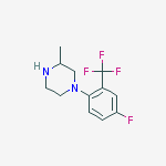 Structure of 1-(4-Fluoro-2-(trifluoromethyl)phenyl)-3-methylpiperazine