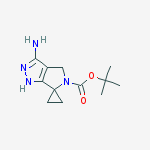 Structure of TERT-BUTYL 3-AMINO-1H-SPIRO[CYCLOPROPANE-1,6-PYRROLO[3,4-C]PYRAZOLE]-5(4H)-CARBOXYLATE