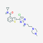 2-[5-Chloro-2-[[3-(4-methyl-1-piperazinyl)propyl]amino]-4-pyrimidinyl]-N-cyclopropylbenzo[b]thiophene-4-carboxamide结构式