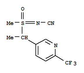 Structure of Cyanamide,N-[methyloxido[1-[6-(trifluoromethyl)-3-pyridinyl]ethyl]-l4-sulfanylidene]-