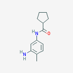 N-(3-amino-4-methylphenyl)cyclopentanecarboxamide结构式