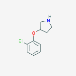 3-(2-CHLOROPHENOXY)PYRROLIDINE结构式