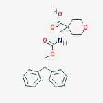 Structure of Fmoc-4-(aminomethyl)-tetrahydropyran-4-carboxylic acid