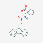 Structure of 1-[(Fmoc-amino)methyl]-cyclopentanecarboxylic acid