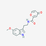 N-[2-(5-methoxy-1h-indol-3-yl)ethyl]-4-oxopyran-2-carboxamide结构式