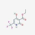 Structure of ethyl 4-hydroxy-2-oxo-6-(trifluoromethyl)-1H-pyridine-3-carboxylate