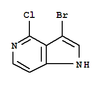 3-溴-4-氯-1H-吡咯并嘧啶结构式