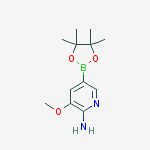 Structure of 2-Pyridinamine, 3-methoxy-5-(4,4,5,5-tetramethyl-1,3,2-dioxaborolan-2-yl)-