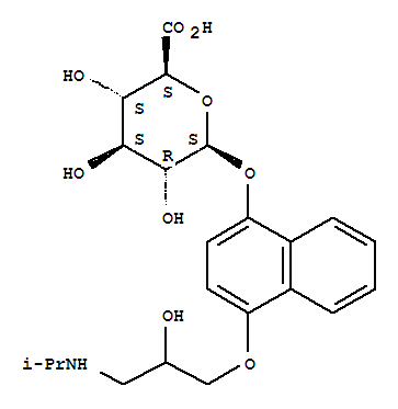 Chemical structure of 4-HYDROXY PROPRANOLOL GLUCURONIDE