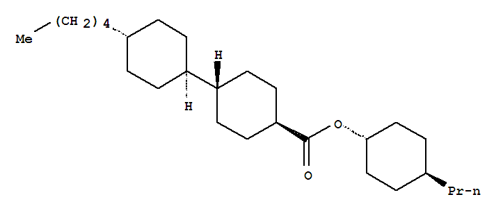 Structure of 4-propylcyclohexyl [trans[trans(trans)]]-4-pentyl[1,1-bicyclohexyl]-4-carboxylate