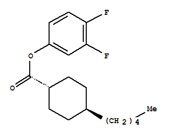 Structure of 4-Difluorophenyl 4-pentyl-cyclohexanecarboxylate,trans-3