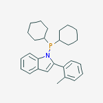 Structure of dicyclohexyl-[2-(2-methylphenyl)indol-1-yl]phosphane