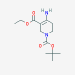 1-O-tert-butyl 5-O-ethyl 4-amino-3,6-dihydro-2H-pyridine-1,5-dicarboxylate结构式