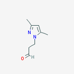 Structure of 1H-Pyrazole-1-propanal,  3,5-dimethyl-