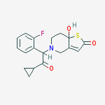 Structure of 5-(2-cyclopropyl-1-(2-fluorophenyl)-2-oxoethyl)-7a-hydroxy-5,6,7,7a-tetrahydrothieno[3,2-c]pyridin-2(4H)-one