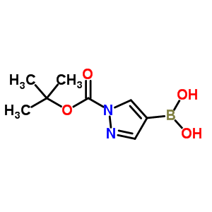 Structure of 1-tert-Butoxycarbonyl-1H-pyrazole-4-boronic acid