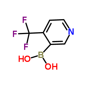 4-三氟甲基吡啶-3-硼酸水合物结构式