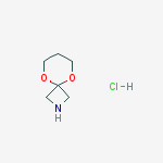 5,9-Dioxa-2-aza-spiro[3.5]nonane, hydrochloride结构式