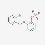 1-Bromo-2-((2-(trifluoromethoxy)phenoxy)methyl)benzene结构式