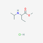 Structure of 2-[(1-Methylethyl)amino]butanoic acid methyl ester hydrochloride