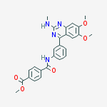 Structure of METHYL 4-((3-(6,7-DIMETHOXY-2-(METHYLAMINO)QUINAZOLIN-4-YL)PHENYL)CARBAMOYL)BENZOATE