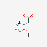 Structure of methyl 2-(5-bromo-3-methoxypyridin-2-yl)acetate