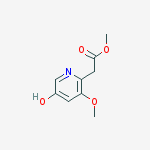 Structure of methyl 2-(5-hydroxy-3-methoxypyridin-2-yl)acetate