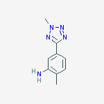 Structure of 2-METHYL-5-(2-METHYL-2H-TETRAZOL-5-YL)ANILINE 95%