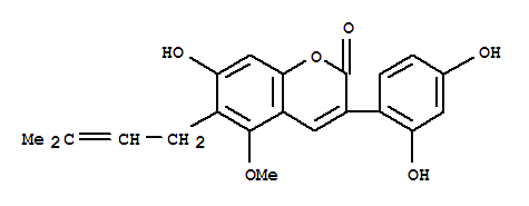 Structure of 3-(2,4-Dihydroxyphenyl)-7-hydroxy-5-methoxy-6-(3-methyl-2-butenyl)-2H-1-benzopyran-2-one