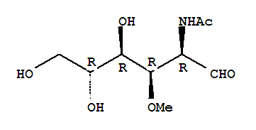 Structure of 2-ACETAMIDO-2-DEOXY-3-O-METHYL-D-GLUCOPYRANOSE