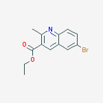 Structure of 6-BROMO-2-METHYLQUINOLINE-3-CARBOXYLIC ACID ETHYL ESTER