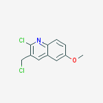Structure of 2-CHLORO-3-CHLOROMETHYL-6-METHOXYQUINOLINE