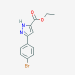 Structure of ETHYL 3-(4-BROMOPHENYL)-1H-PYRAZOLE-5-CARBOXYLATE