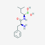 Structure of ((R)-1-((S)-2-Amino-3-phenylpropanamido)-3-methylbutyl)boronic acid