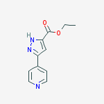 3-(4-pyridinyl)-1H-Pyrazole-5-carboxylic acid ethyl ester结构式