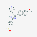 Structure of 4-(6-Methoxy-2-naphthyl)-2-(4-methylsulfinylphenyl)-5-(4-pyridyl)-1H-imidazole