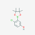 4-chloro-3-(4,4,5,5-tetramethyl-1,3,2-dioxaborolan-2-yl)phenol结构式