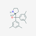 R-Α,Α-双(3,5-二甲基苯基)脯氨醇结构式