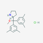 Structure of (S)-2-[Bis(3,5-dimethylphenyl)methoxymethyl]pyrrolidine  hydrochloride