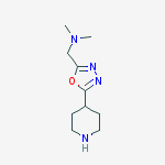 N,N-二甲基-5-(4-哌啶基)-1,3,4-噁二唑-2-甲胺结构式