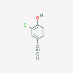 Structure of Phenol,  2-chloro-4-ethynyl-